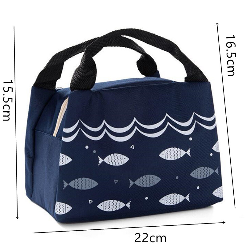 Portable Lunch Tote Bag Insulated Box Multicolor Functional Pattern Women Kids Fashion Ctue Travel Storage Cooler Handbag