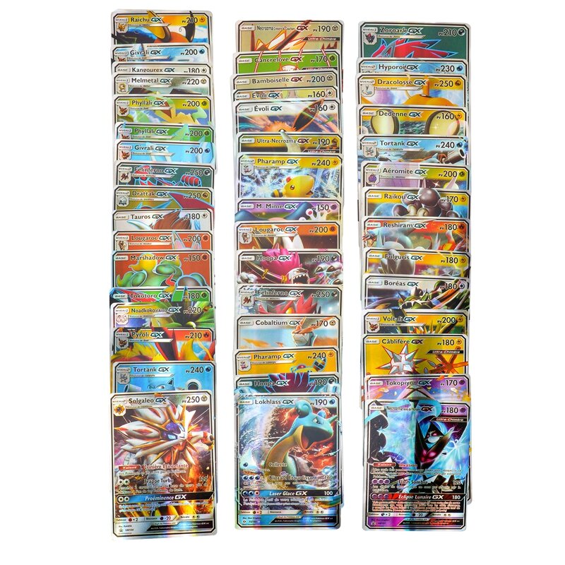 Französisch Version Pokemon Karten Mit 100 V 50 VMAX 160 Gx 60 Tag Team 60 MEGA 100 EX Sammlung Karte spielzeug Für kinder Geschenke