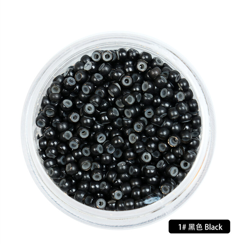 1000 sztuk SHUOHAN 3*2mm miedzi silikonowe Nano Micro Link pierścień do włosów dla peruka przedłużanie koraliki narzędzia do salonu nanometr zroszony