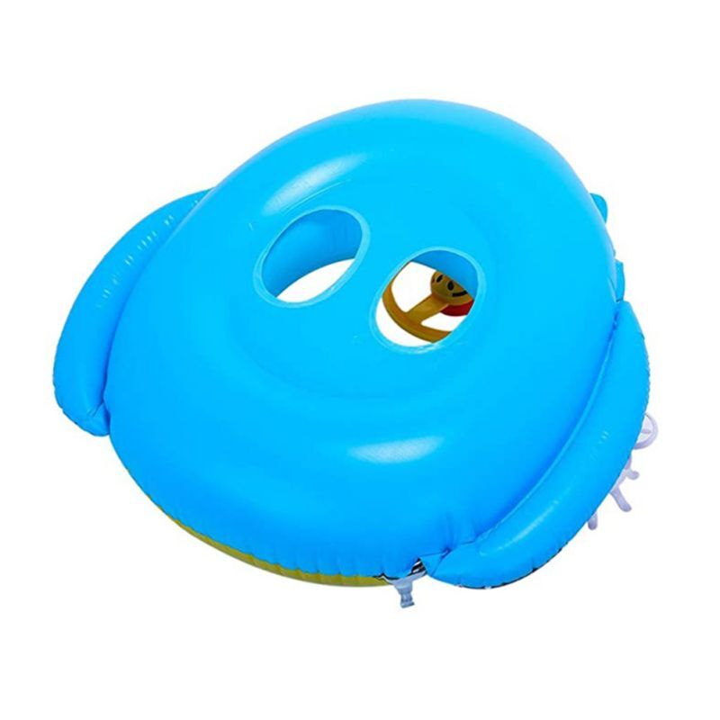 Summer Baby Yacht Cartoon Swimming Ring Inflatable Seat Ring Steering Wheel With Horn Infant Seat Swimming Ring Seat Ring