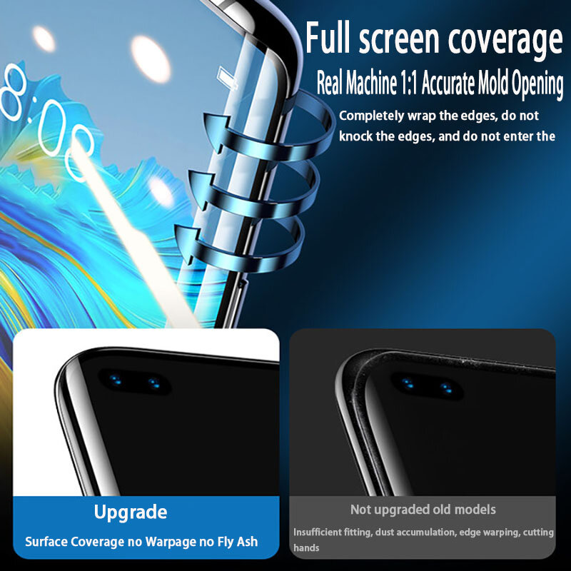 Película de hidrogel de cobertura completa para Huawei P40 P20 P30 Pro Lite, Protector de pantalla para Huawei Mate 40 20 30 P50Pro, película de vidrio para lente de cámara