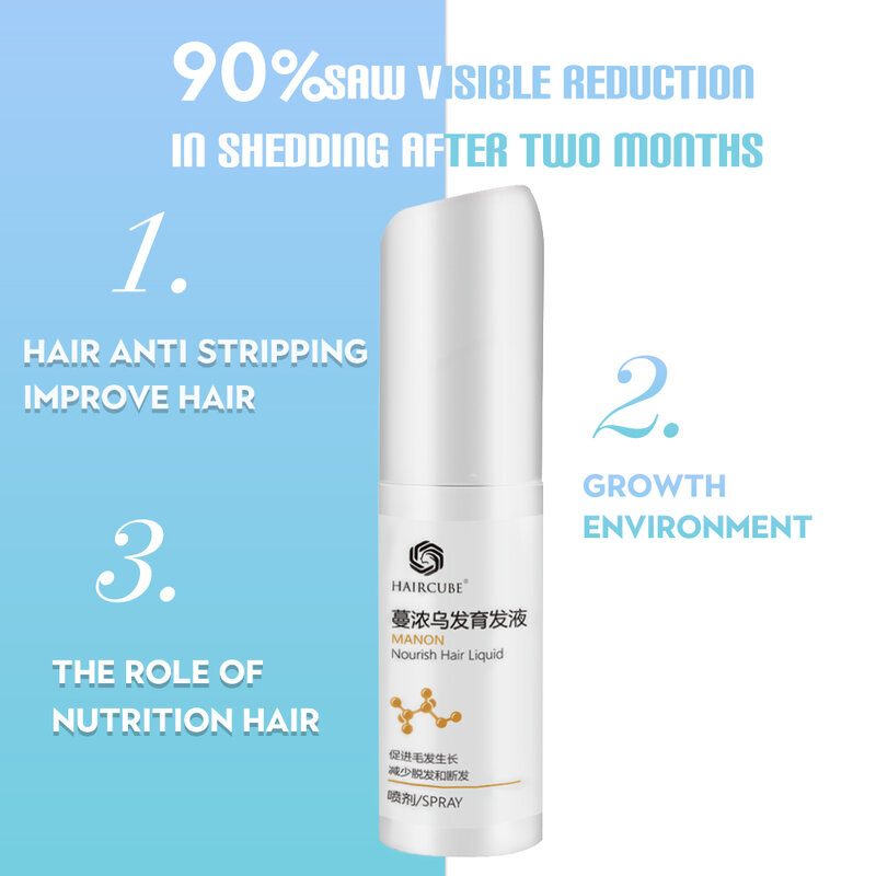 HAIRCUBE Fast Growth Essence Oil Hair Tonic Kit Soften Hair Anti Hair Loss Spray Natural Repair Hair Care Product for Men/Women