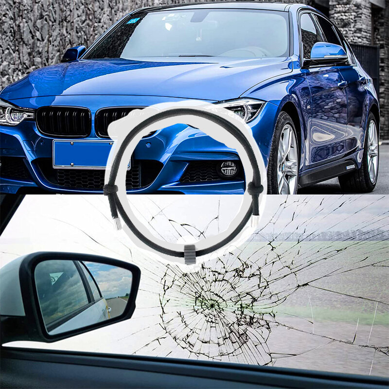 Bracelet Car Window Breaker Wrist Strap with Tungsten Carbide Bead Car Emergency Self Rescue Tool Tempered Safety Glass Breaker