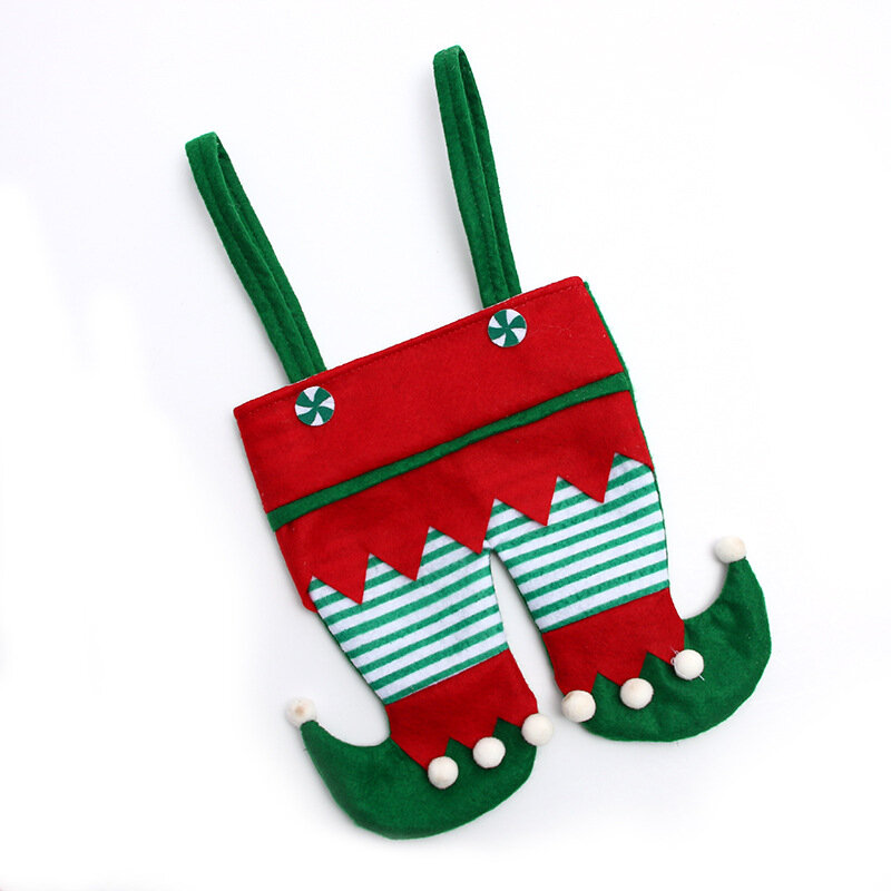 Decorações de natal elf saco novo saco de doces papai noel presente saco de festa de férias suprimentos