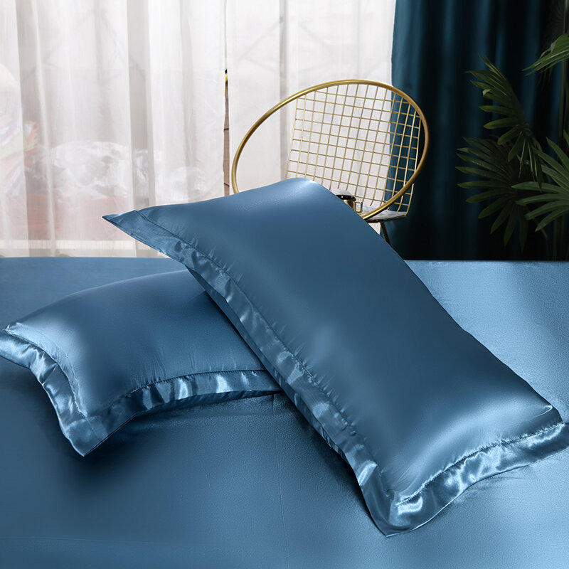 Conjunto de cama de luxo gêmeo rainha rei tamanho capa de edredão rico super macio cor sólida mancha-resistente rugas livre cetim conjunto de cama