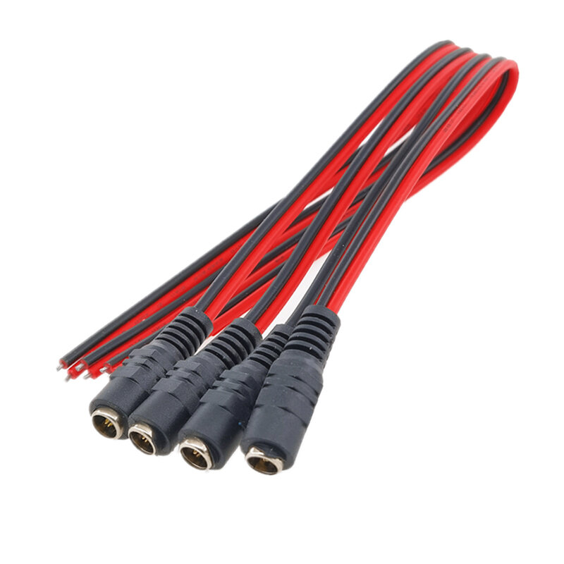 DC Power Pigtail Cable Wire 12A/5A Male Connector For Car Backup Camera CCTV Security Camera Lighting Adapter 20AWG 5.5*2.1mm
