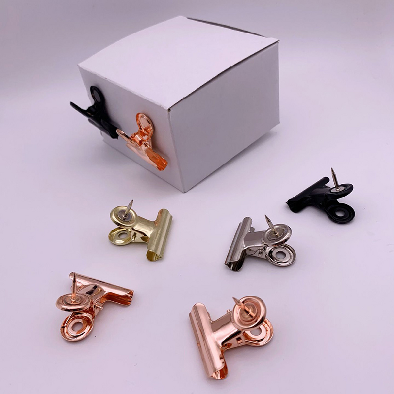 8pcs Thumbtack Clips Metal Nail Clamps Practical Paper Clips Durable Pin Clips for Restaurant Office Home