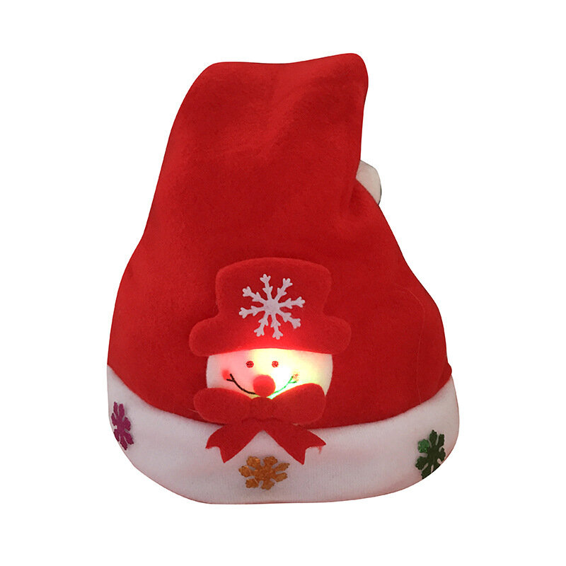 Topi Natal Lembut Tebal Kostum Anak-anak Dewasa Topi Festival Rusa Salju Santa Klaus Ornamen untuk Anak-anak Topi Musim Dingin Hangat