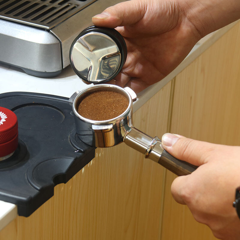Porte-filtre sans fond 51 & 54mm, pour Machine à expresso professionnelle, avec 2 paniers filtres inclus, en acier allié, filtre à café