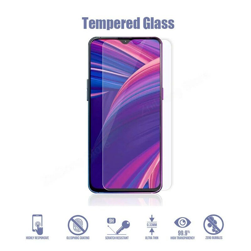 3pcs Screen Protector Glass for OPPO A31 A33 A53 A5 A9 2020 Phone Glass for A12E A12S A5S A52 A72 5G R15X R17 R15 PRO Glass
