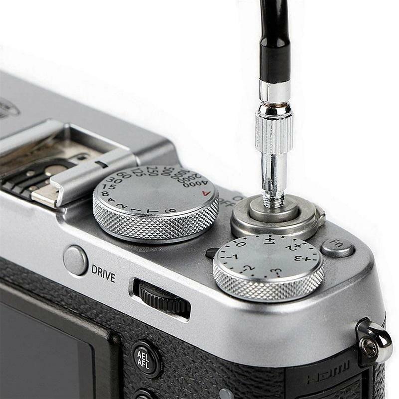 Fuji Fujifilm 카메라 용 금속 셔터 릴리즈 케이블 기계식 범용 셔터 나사 와이어 원격 스위치 필름 카메라 제어