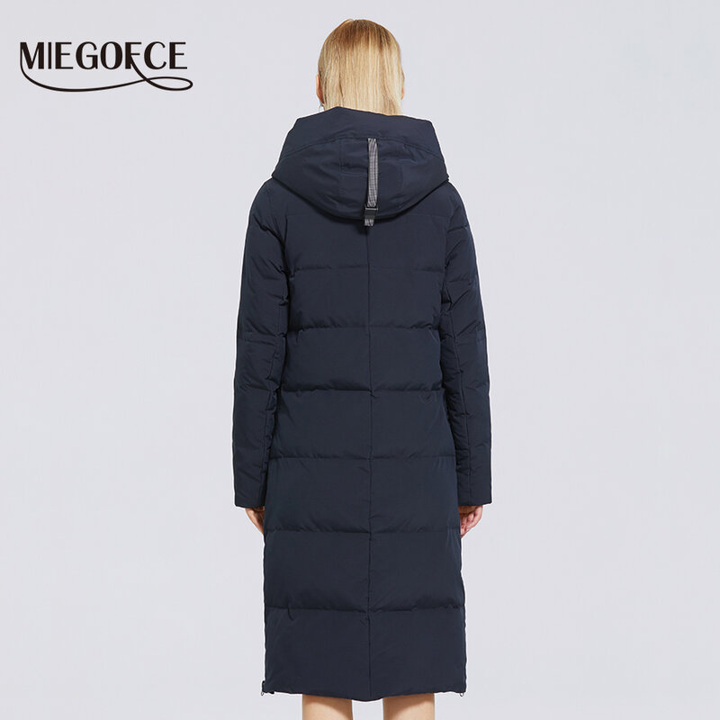 MIEGOFCE 2021 Winter Neue frauen Baumwolle Jacke Medium Lange Bio Fleece Füllstoff Winddicht Frauen Mantel Mode Stilvolle Jacke Parkas