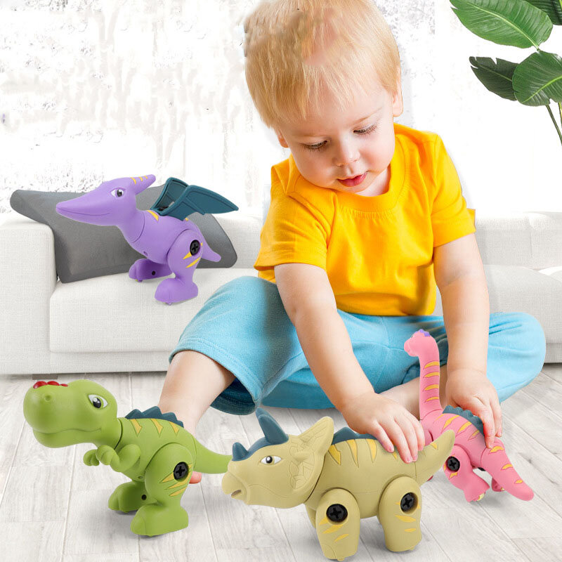 Giocattoli di dinosauro assemblaggio fai-da-te giocattoli di dinosauro smontaggio e assemblaggio giocattoli educativi vite assemblaggio deformazione giocattolo di dinosauro