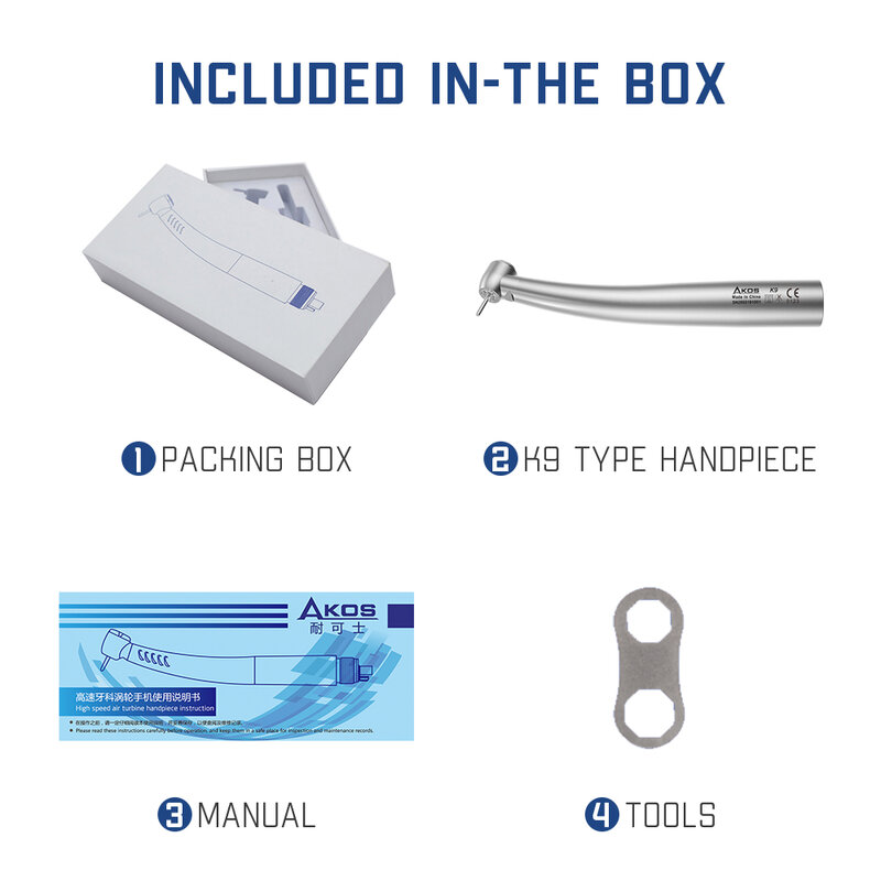 Pieza de mano turbina dental kit kavo cirúrgica handpiece de alta velocidade com led multiflex conexão rápida acoplador