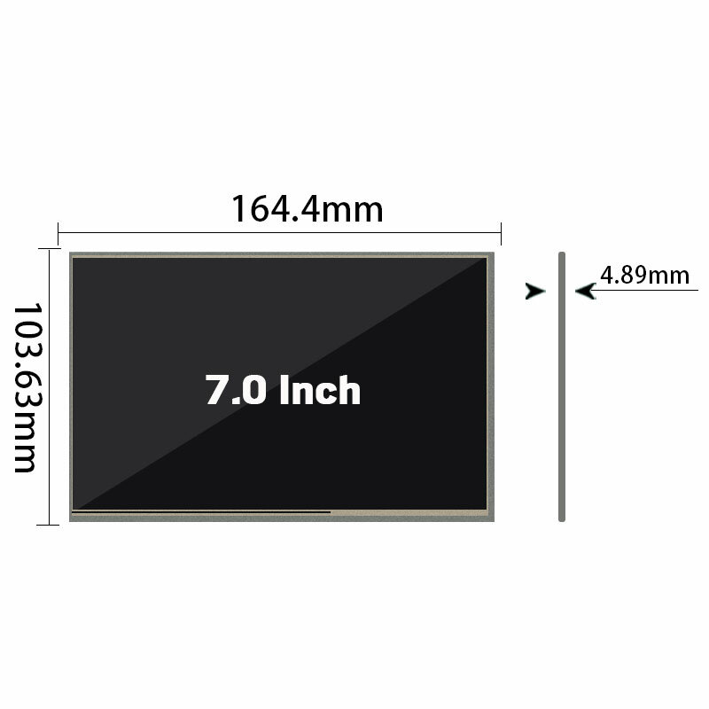 Écran LCD LVDS Original de 7 pouces, résolution 800x480, luminosité 400, contraste 500:1
