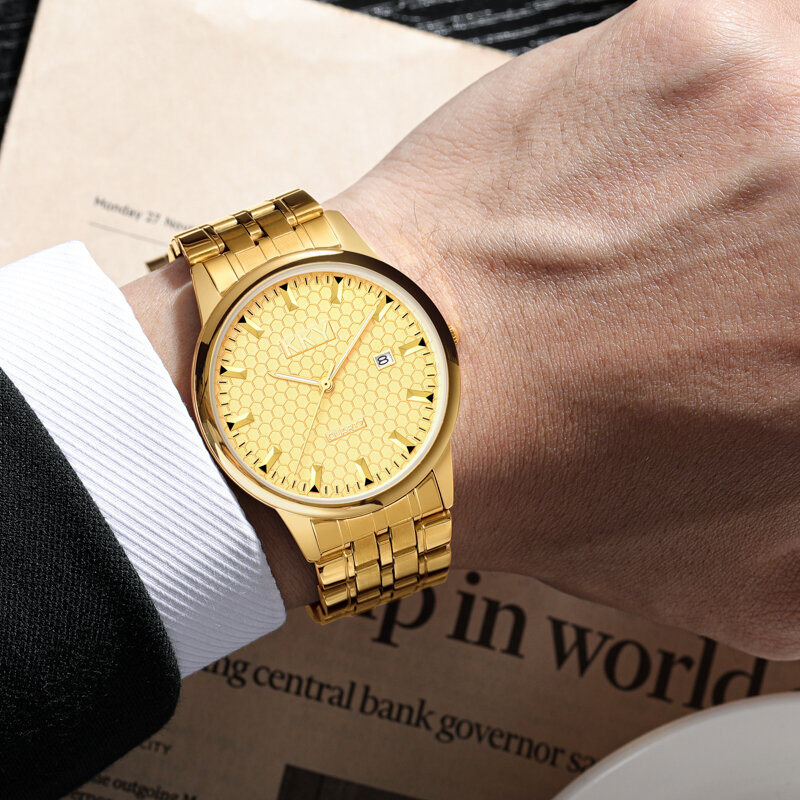 2021คู่ใหม่นาฬิกา KKY ยี่ห้อผู้ชายนาฬิกา Luxury Gold นาฬิกาข้อมือควอตซ์ผู้หญิงแฟชั่น Casual กันน้ำคนรักนา...