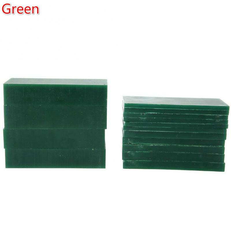 15 piezas verde oscuro patrón de joyería Fabricación de tallado bloque de cera dura de fusión