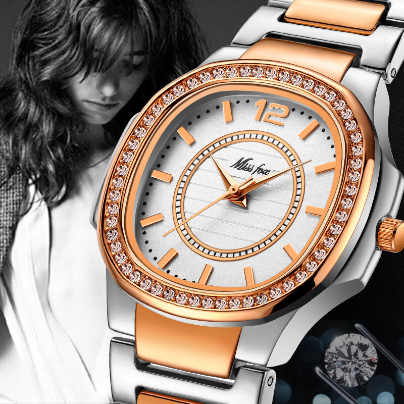 MISSFOXผู้ขายที่ดีที่สุดนาฬิกาผู้หญิงWaches Uhr Rose Goldแฟชั่นCasual Ladiesนาฬิกาข้อมือนาฬิกาXfcs Dropshipping 2020นาฬิกาข้อมื...