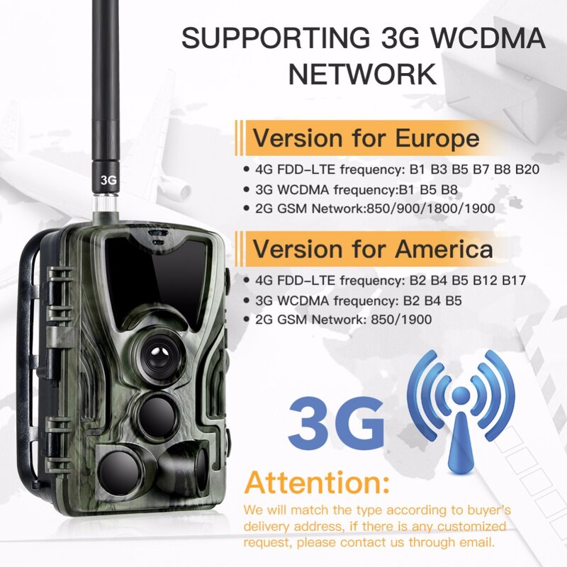 Фотоловушка 3G MMS Trail 0,3 s, 1080 нм, 16 МП, p, HD
