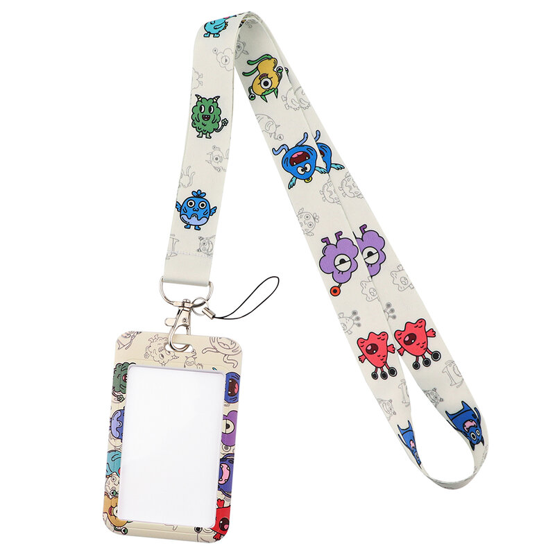 ER1620 Kawaii Monster Lanyard For Key Neck Strap Lanyard Card ID Badge Holder Key Chain Key Holder Hang Rope Key Rings Kids Gift