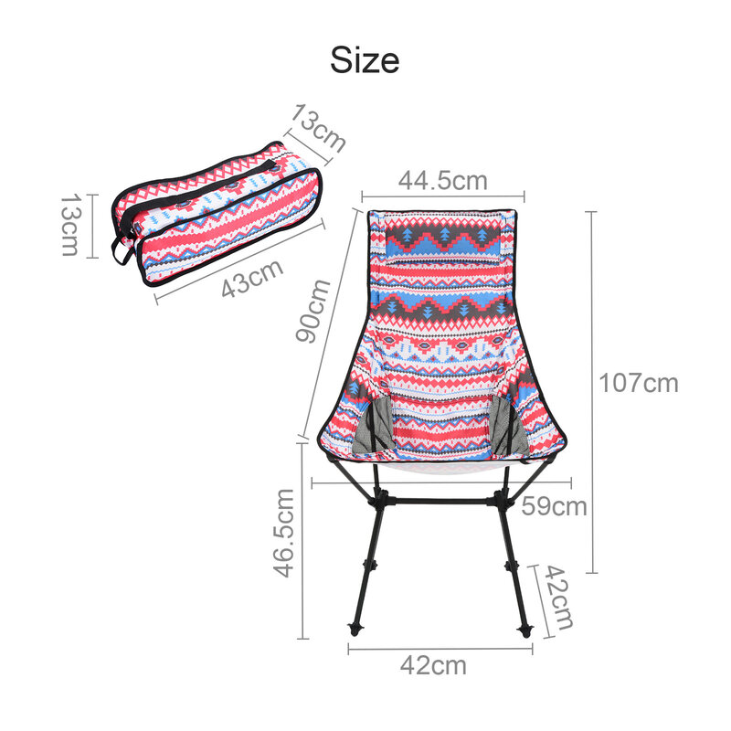 Sedia da campeggio portatile pesca ultraleggera sedie da campeggio per barbecue con borsa per il trasporto sedia da esterno pieghevole per giardino all'aperto