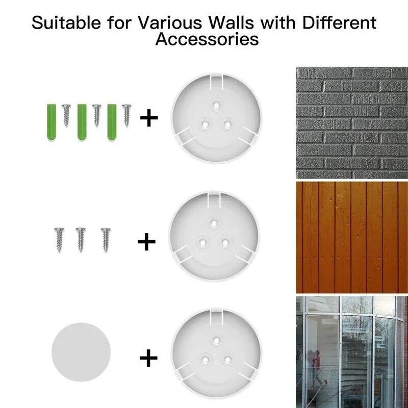 Tmddotda supporto per staffa per montaggio a parete in plastica girevole a 360 gradi per accessori per telecamere di sicurezza domestica Mi/Yi Smart