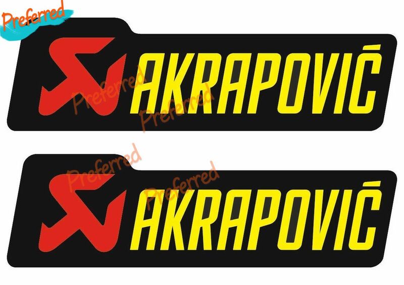 Akrapovic Decals Stickers for Exhaust Graphic Factory Set Vinyl Adhesive Black High Quality KK Vinyl Cover Waterproof PVC Decal