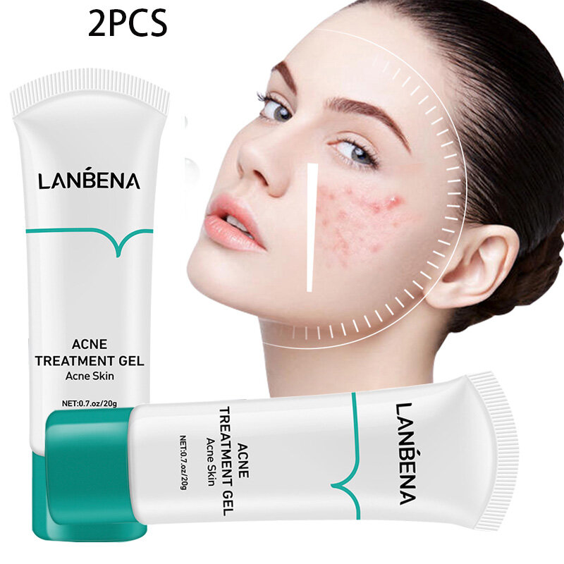 2 sztuk LANBENA trądzik naprawy żel twarzy usuwanie uszkodzenia łagodne naprawy anty-wrażliwe Serum do twarzy trądzik znaki leczenie pielęgnacja skóry