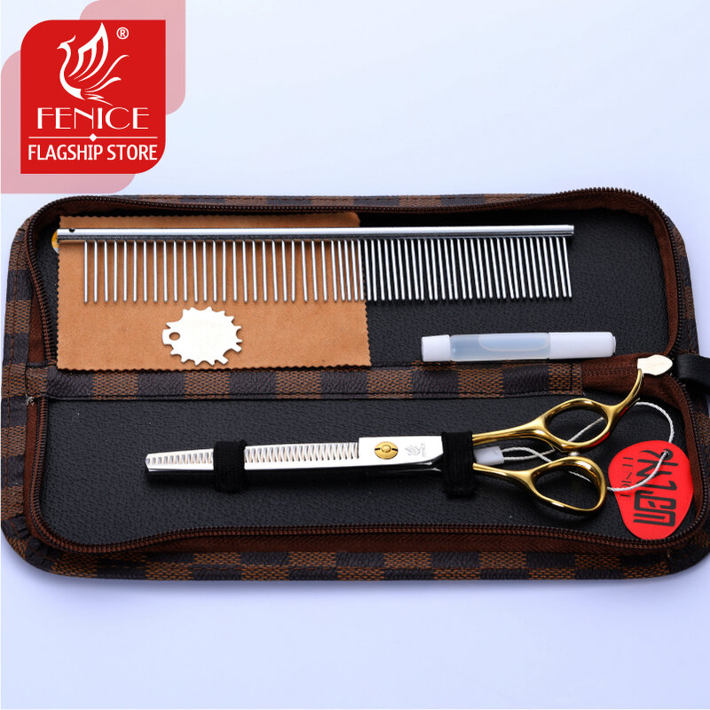 Fenice 6.5/6.75/7.0/7.5 inch Professional Dog Grooming Scissors Cutting Thinning Shear for Dog/Cats Animals Groomer Tools
