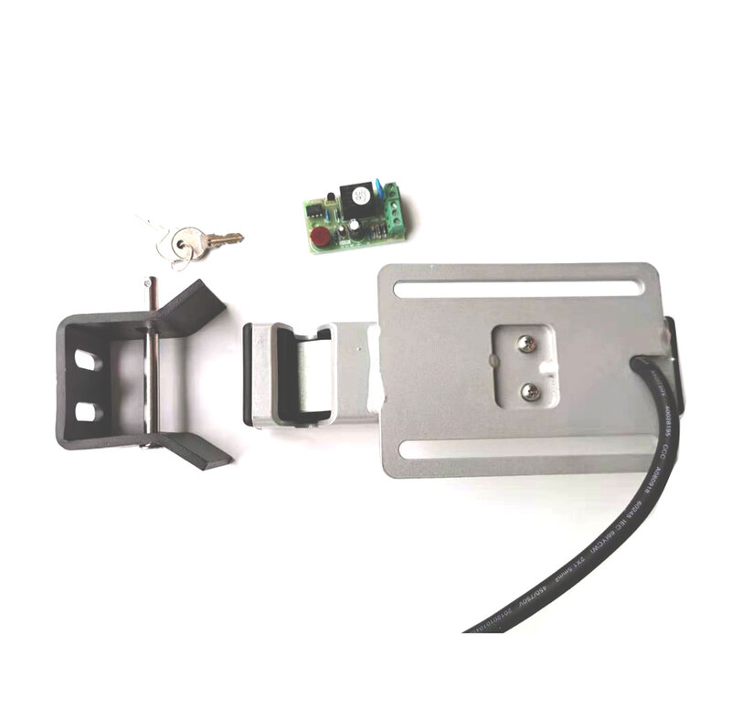 LPSECURITY-cerradura de puerta de oscilación eléctrica, pestillo con placa de Control para relé de tiempo, 12VDC