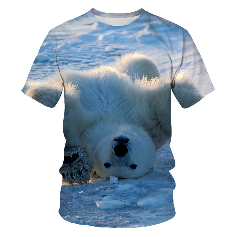 New T-shirts 3D Men Summer Printed Animal Bear T Shirt Short Sleeve Funny Design Casual Tops Tees O-neck Male T-shirt Streetwear