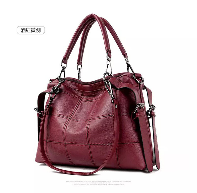 Модная Изысканная сумка для покупок, повседневные женские сумки-тоуты в стиле ретро, сумки на плечо, женская кожаная однотонная сумка на цеп...