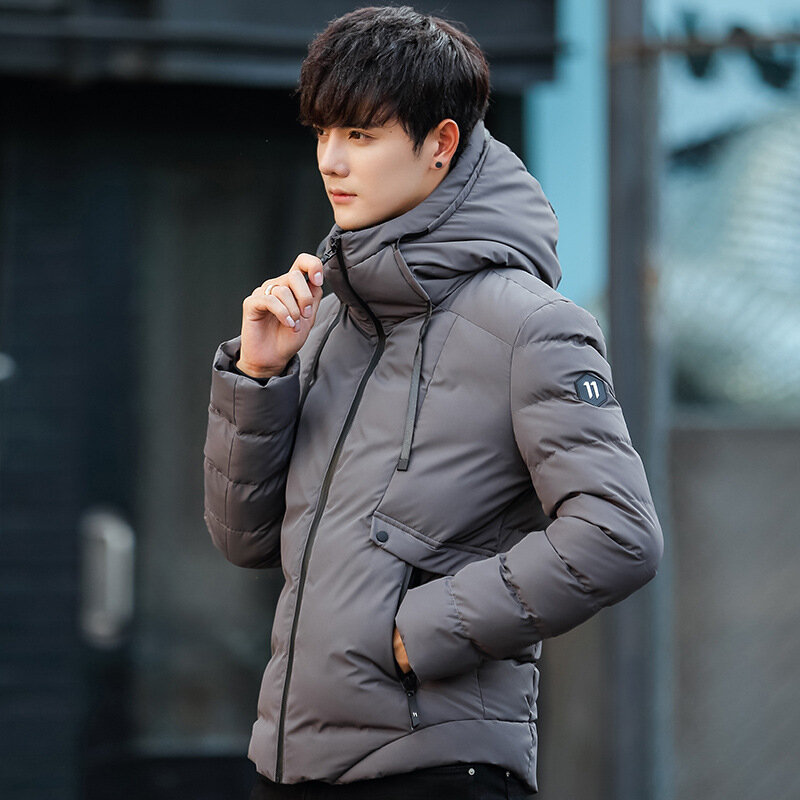 Down Jacket Men Fashion Work Wear New Style Young Puffer Jacket Short Thicken Outdoor Warm Winter White Duck Down Coats