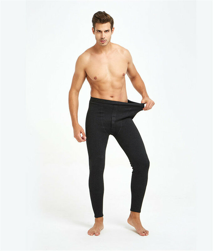 Pantalon chaud pour homme, avec genouillères, épais, taille haute, extensible, slim, long, en velours, automne et hiver