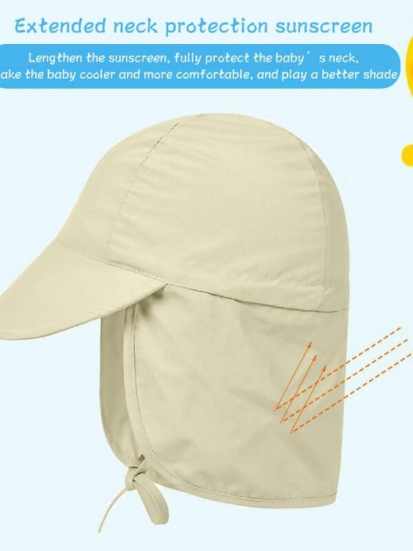 Летние регулируемые шапки для мальчиков и девочек, пляжные детские шапки для путешествий, Детские аксессуары, солнцезащитные шапки