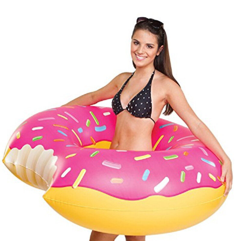 Anneau de natation gonflable pour enfants et adultes, flotteur de piscine à donuts, matelas circulaire en caoutchouc, siège de jouets de piscine