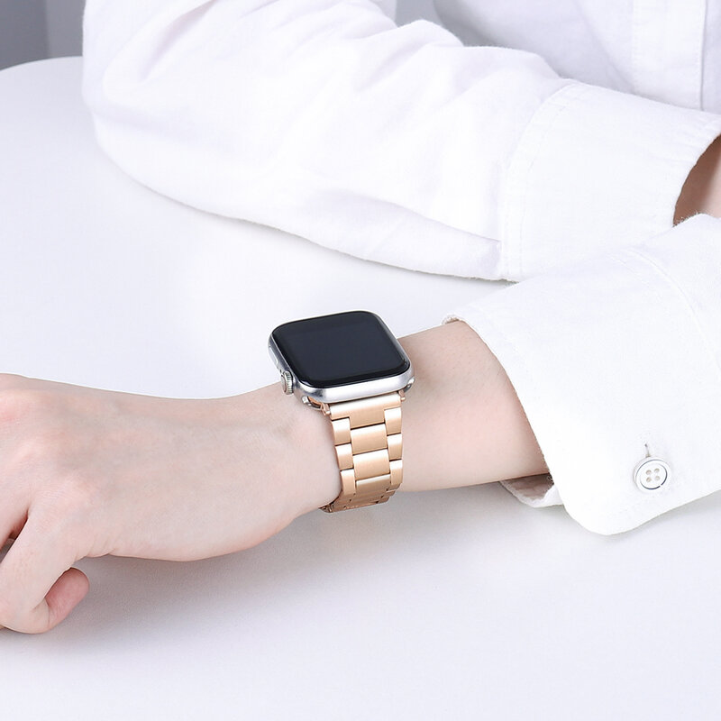 Für Apple Uhr Kleine taille Edelstahl Armband Armband Serie 6 5 4 3 2 Band Strap 40mm 44mm 42mm für iWatch Band 4 3 38mm