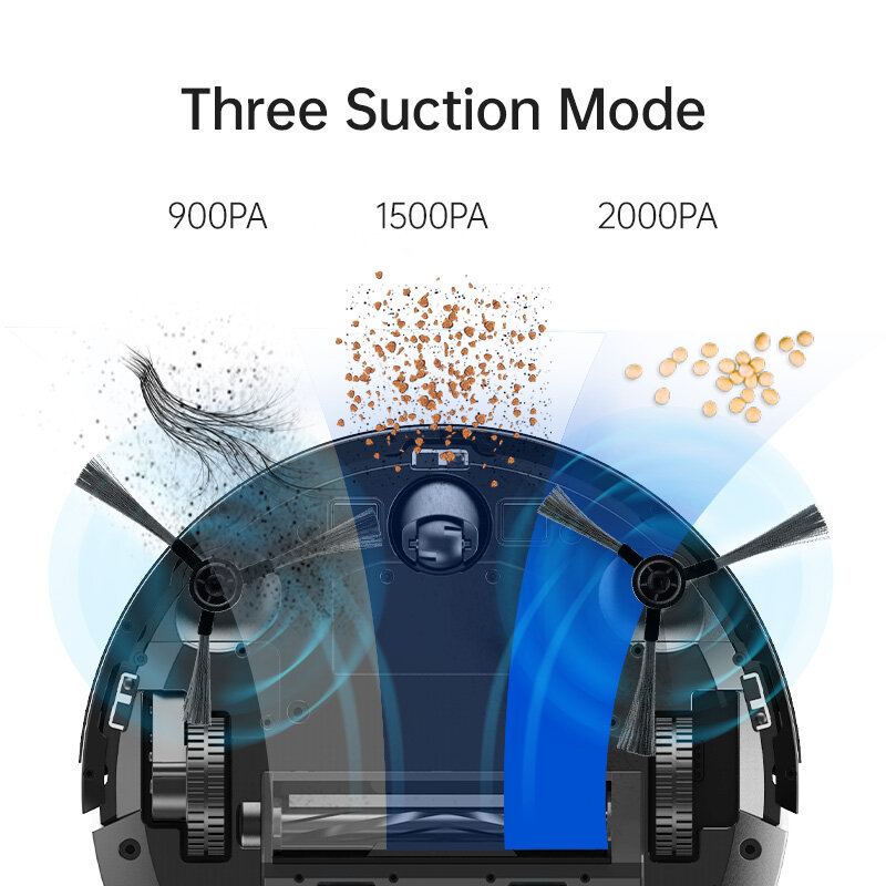 Робот-пылесос Proscenic 830P, Wi-Fi и Alexa Control, с резервуаром для воды 350 мл, Эффективная очистка и мытье ковров