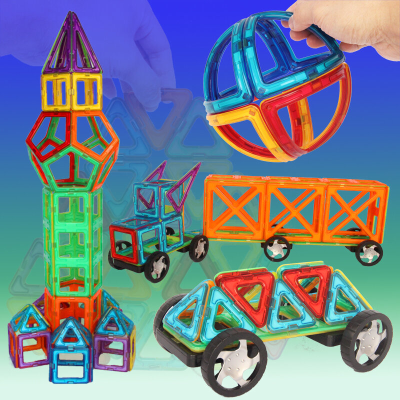 Designer 1Pcs แม่เหล็กบล็อกอาคาร DIY ของเล่นชิ้นส่วนโครงสร้างเด็กของเล่นแม่เหล็กชุด Squar