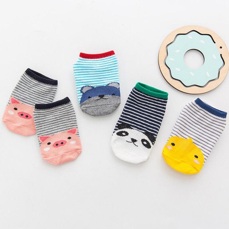 Hoạt Hình Gấu Trúc Động Vật Unisex Thoáng Khí Chống Trơn Trượt Sàn Thủy Thủ Đoàn Tất Dễ Thương Sơ Sinh Cotton Kid Tất Trẻ Em