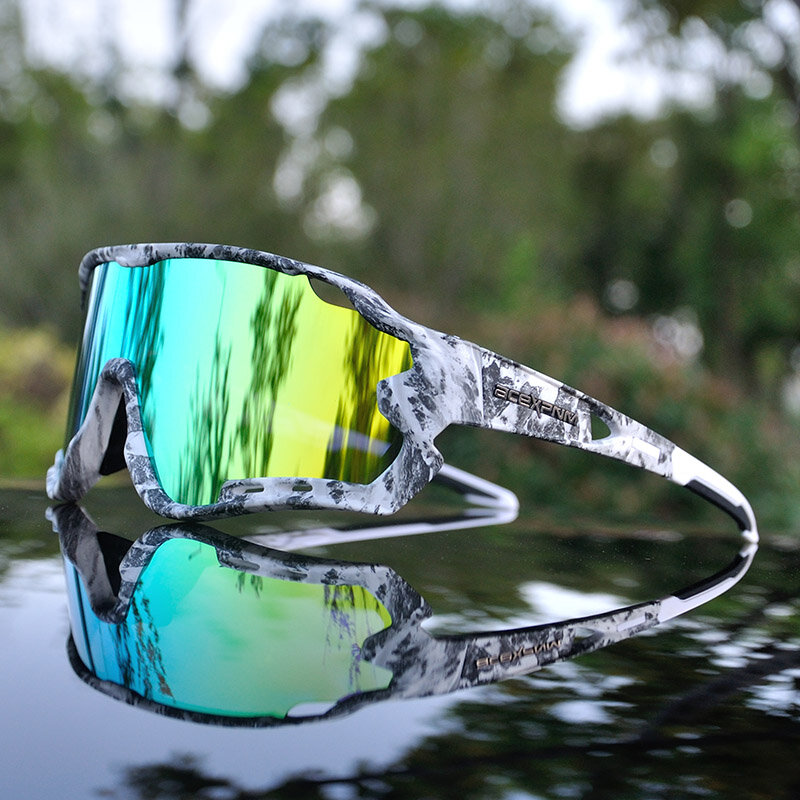 2019 marke Neue Polarisierte Radfahren Brille Mountainbike Radfahren Brille Outdoor-Sport Radfahren Brillen Sonnenbrillen UV400 4 Objektiv