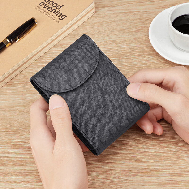 Mężczyźni posiadacze kart kredytowych moda biznes RFID karta kredytowa karta bankowa ochrona torebka Smart Mini portfele