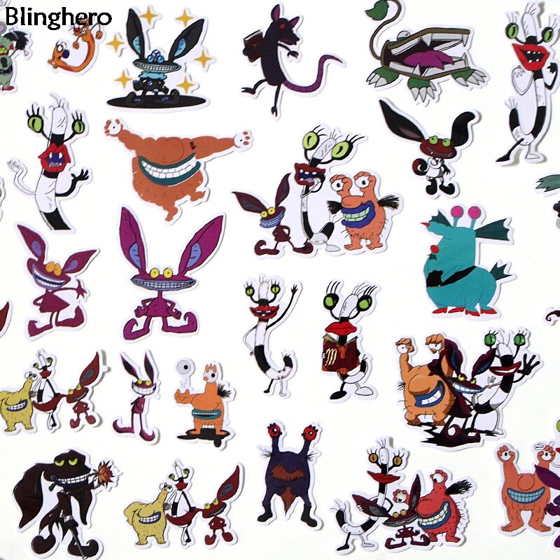 Blinghero Funny Monsters Stickers 42 pz/set Cartoon adesivi per bambini adesivi di cancelleria bagagli adesivi per Laptop decalcomanie BH0125