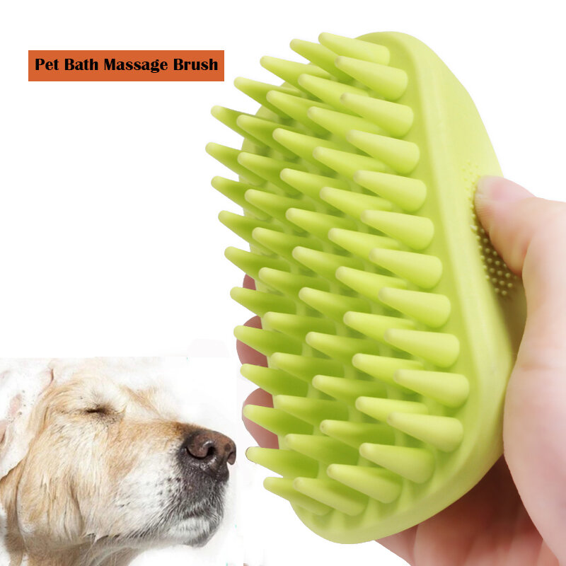 Bathroom Puppy Big Dog Cat Bath Massage Gloves Brush Soft Rubber Brush Pet Accessories for Dogs Cats Tools Mascotas Products