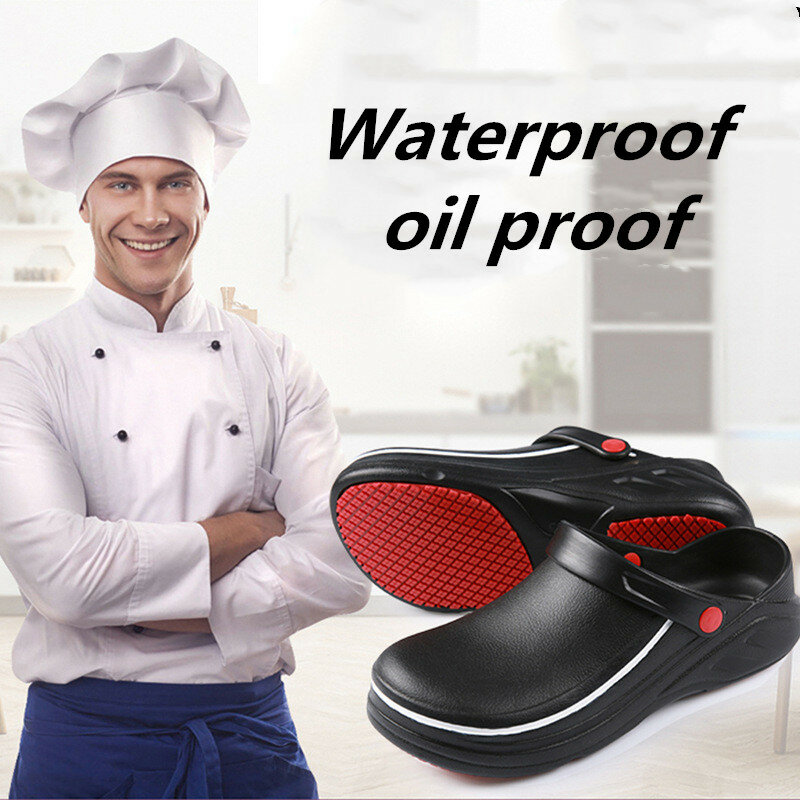 ALCUBIEREE EVA Unisex pantofle antypoślizgowe wodoodporne olejoodporne praca w kuchni buty kucharskie dla szefa kuchni Master Hotel restauracja kapcie