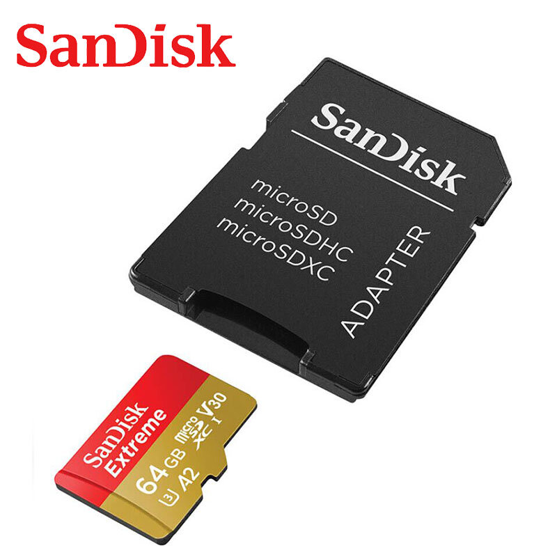 Sandisk-cartão de memória micro sd, original, para celular, 64gb, 32gb, 128gb, tf, a2, a1, v30, u3