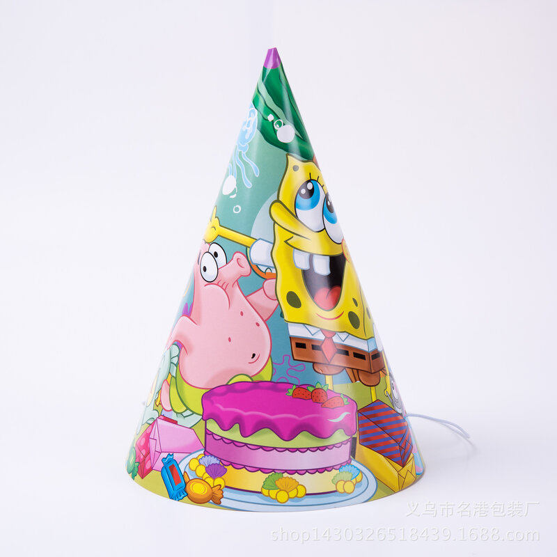 Decoraciones desechables para fiesta de cumpleaños de Bob Esponja, vajilla, globos, vasos de papel, pegatinas, platos de papel, suministros para fiesta de niños