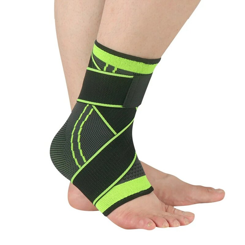 Tira de compressão para o tornozelo, tira esportiva protetora de tornozelo, basquete, suporte de compressão para tira, bandagem elástica 3d de tecelagem, 1 peça
