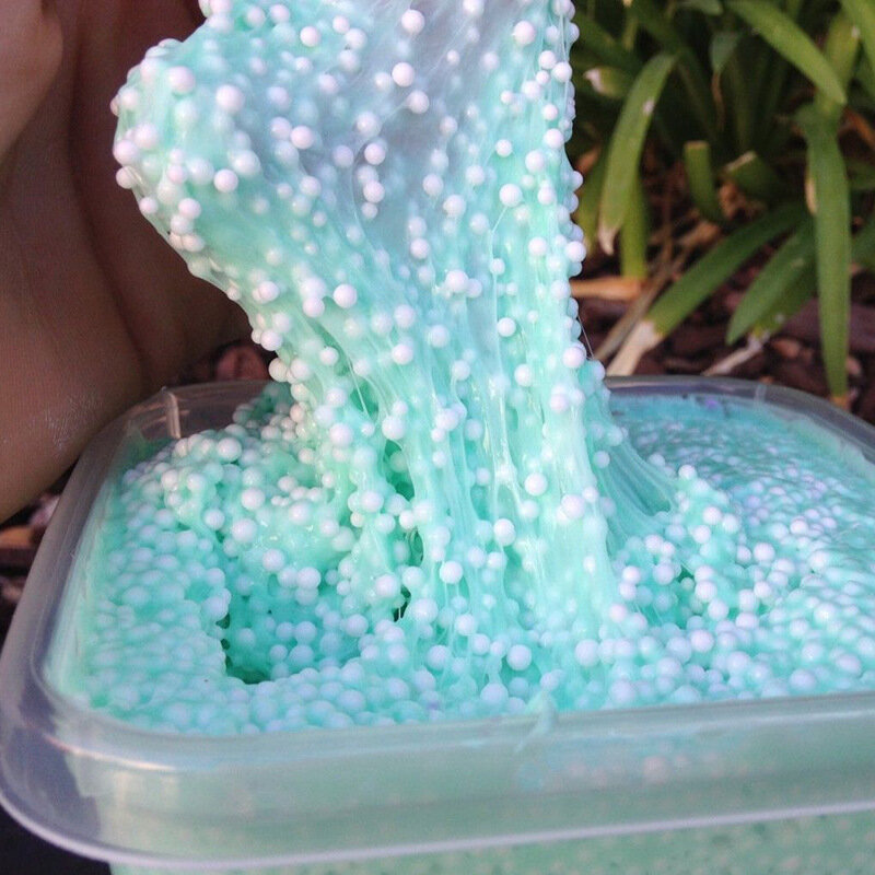 60ml Ball Slime โคลนนอกจากนี้ผ้าฝ้าย Charms สำหรับ Slime Cloud โคลน DIY พลาสติกก๊อกน้ำ Fishballs ตกแต่งของเล่นบีบ Putty ชุด