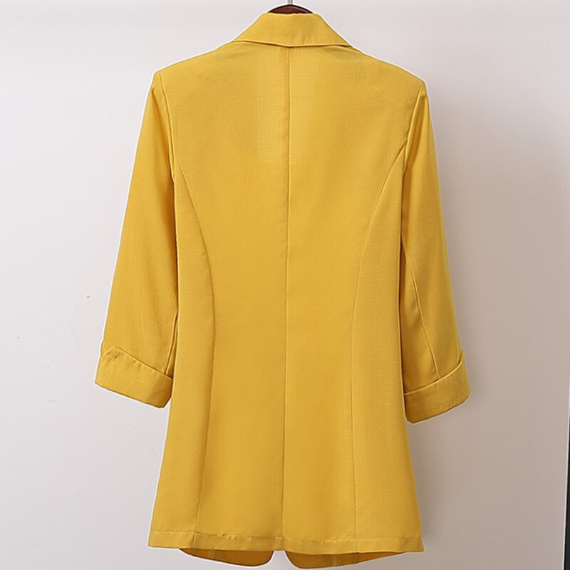 Algodão e linho longo e grande tamanho terno jaqueta solto casual moda terno roupas das mulheres nyz loja